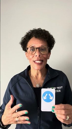 Pass Either Side Road Sign