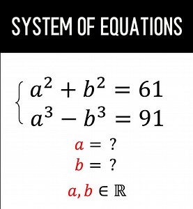 Simple Yet Challenging Algebra Problem: System of Non-linear Equations #math #algebra #rolandoasisten | Math Avenue : Learn Math By Examples