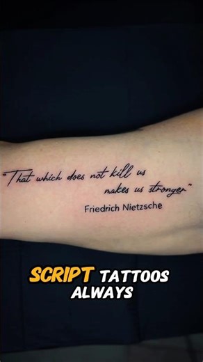 Script tattoo is always my top recommendation for the first tattoo! #tattoo #tattooideas