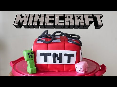 Minecraft TNT birthday cake tutorial | SweetToothMunchies
