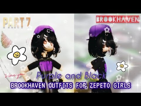 NEW!! The Purple and Black from Brookhaven outfits for zepeto girls || Roblox Brookhaven ||