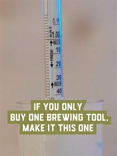 Brew School: Hydrometers. This $10 tool tells you everything. Gravity readings tell you how fermentation is progressing, when it’s done, and when it’s safe to bottle. They prevent bottle bombs, panic, and guesswork. If you invest in just one homebrew tool - make it a hydrometer! #homebrewers #beermaking #hydrometer #fermentation #winemaking #meadmaking #beerbrewing