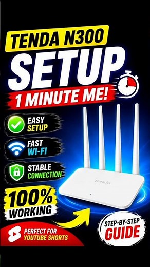 Tenda N300 Router Setup in 1 Minute | Complete Configuration Guide | Easy WiFi Setup