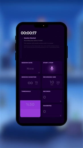 Noise triggered smart sound recording application.