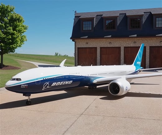 Watch the World's Largest R/C Boeing 777X Take Flight