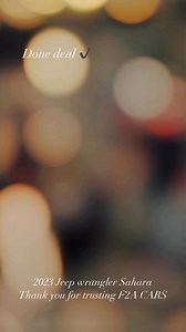 2.5K views · 1K reactions | Midnight done deal ✔️2023 Jeep wrangler Sahara . Thank you for trusting F2A CARS #fyp #fbreels #legit #trustedcardealer #F2ACARS | Franz Akeem Aldover | Facebook