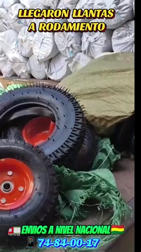 Llantas Nuevas para Carretillas en La Paz, Bolivia