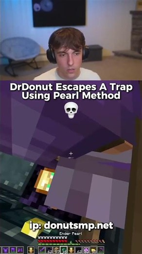 DrDonut Escapes a Trap Using the Ender Pearl Method! 😱🔥