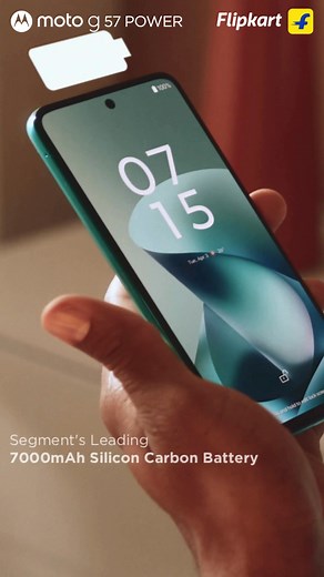 The new moto g57 POWER with the segment’s leading 7000mAh battery with silicon carbon for slimmer design that lasts up to 60 hours. Experience performance that matches your pace with the World’s 1st Snapdragon® 6s Gen 4 and the latest Android 16. Capture every moment with the segment’s best 50MP Sony LYTIA™ 600 camera powered by motoAI photo enhancement. And go further with MIL-810H durability, Gorilla® Glass 7i, and IP64 water resistance built to handle your toughest days. Be Unstoppable. Launc