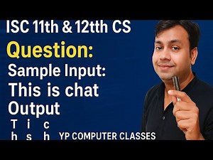String Program 2 in java for ISC 11th & 12th Computer Science by YP Computer