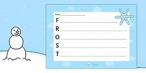 Frost Acrostic Poem Template