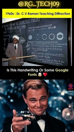 “Dr. C.V. Raman’s Perfect Chalkboard! 😲📚 | 1960s Science Class”