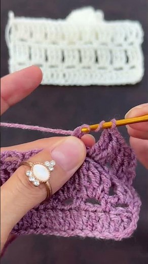 Easy crochet 2 rows pattern