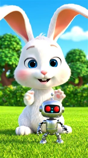 Cute Rabbit Meets a Dancing Robot 🤖💖🐰