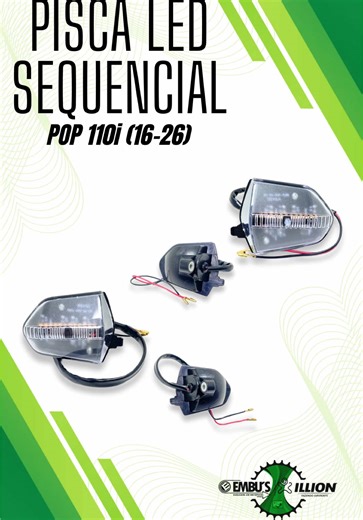 E tem novidade na área para você cliente Embus. Conheça o novo Pisca Led Sequencial Embus para Pop 110i. Com aquela qualidade que você conhece. Conheça essa e outras novidades da Embus. #fyp #peças #paravoce #moto