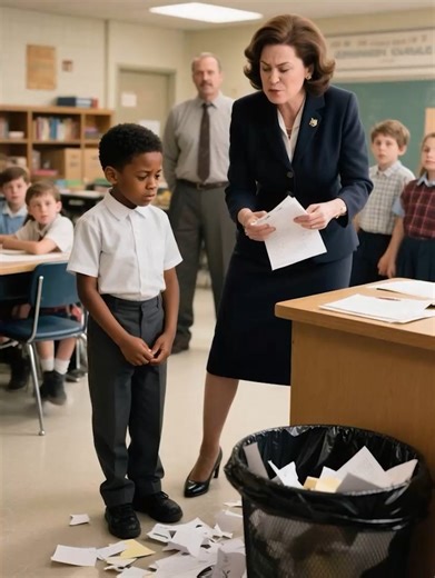 A 10-Year-Old Boy Is Called A Liar About His Father’s Job In Class – Until His Father Shows Up In Uniform That Shocks The Entire School! A Black boy living in a rented apartment claimed his father was a four-star general. It was the most ridiculous lie I'd ever heard in my 23 years of teaching. Ms. Patricia Whitmore didn't say it quietly – she declared it to the entire fourth grade at Jefferson Elementary School. Then she snatched Lucas Hughes's carefully written assignment from his desk and tor