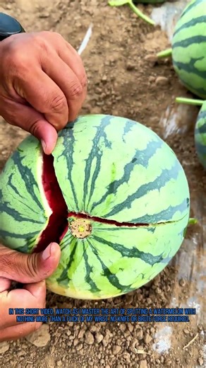 Finger-Snap Watermelon Opening! The Easiest Trick to Split a Melon in Seconds