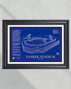 New York Yankees Original Yankee Stadium 1923-2008 Blueprint - Classic Baseball Wall Art - Etsy