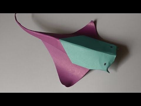 Origami Manta Ray Stingray # origami tutorial# origami fish # paper craft and art