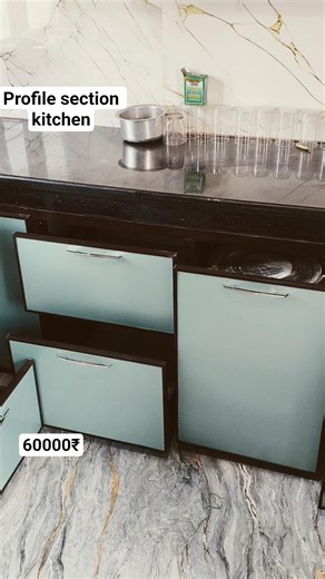 aluminium profile section kitchen fitting design