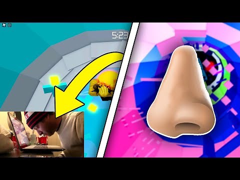 playing roblox tower of hell with my NOSE