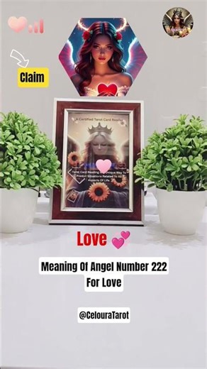 222 Angel Number Meaning in Love 💖 Twin Flame, Soulmate & Divine Message | Celoura Tarot #shorts