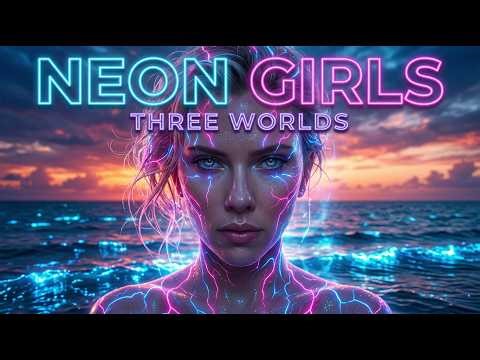 Neon Girls Three Worlds AI Music Video 4K