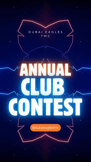 Dubai Eagles Toastmasters Club on Instagram: "The most thrilling event of the year has arrived! Dubai eagles is hosting its annual contest on Jan 24th! Date Jan 24th Time 8Am onwards Venue Al twar library Chief Judge - DTM Vipin Divakar. Contest Chair 1 - DTM Deewee (evaluation), Contest Chair 2 - TM Tulika Singh (TT), Contest Chair 3 - TM Shilpa Sreekumar (humorous), Contest Chair 4 - TM Vibha Talati (International speeches). RSVP for joining us for the event #dubai #toastmasters #contest"