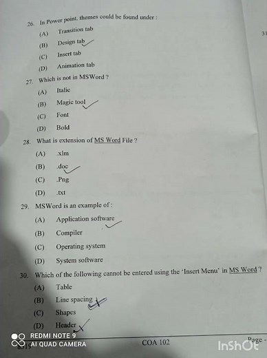 COA 102 question papers| Introduction to computer& PC software | BCA