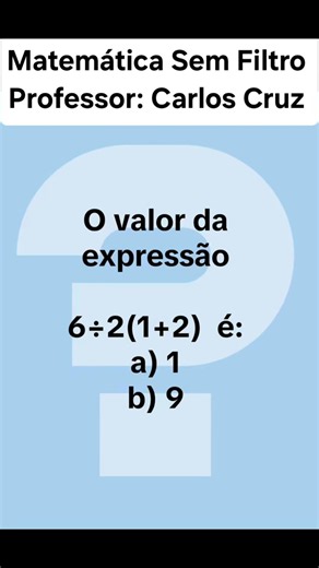 Expressão numérica! #professorcarloscruz #matemáticasemfiltro