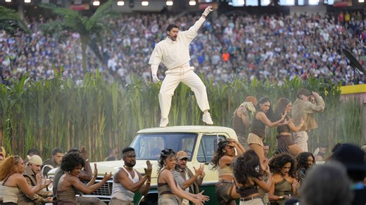 Bad Bunny made history by becoming the first musician to perform entirely in Spanish at a Super Bowl.