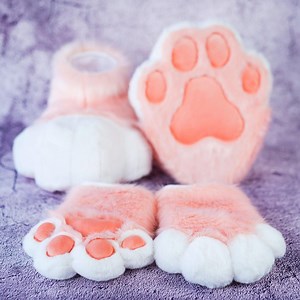 Cosplay Furry Paws, Fursuit Paws Set, Furry Gloves and Shoes for Furry Cosplay, Hand Paws With Squeak for Teenagers Daughter,pink - Etsy