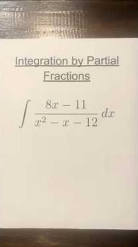 Integration by Partial Fractions (Worked Example)