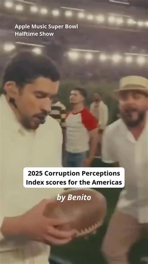 Transparency International 🌎 on Instagram: "We just published our annual Corruption Perceptions Index (CPI), which looks at how well governments are keeping public sector corruption under control. And who better to deliver the results for the Americas and the Caribbean than Bad Bunny? As a global movement fighting for a world where everyone can live without the injustice of corruption, we produce the CPI in order to put pressure on governments everywhere to do better. The results for 182 countr