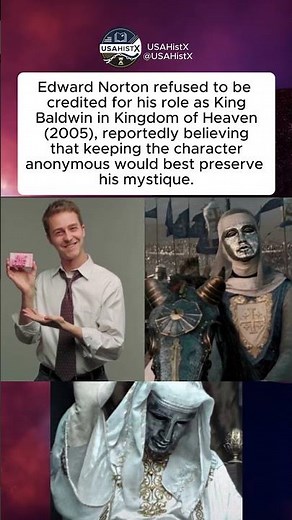 Edward Norton Hid Behind a Mask in Kingdom of Heaven 🤫⚔️