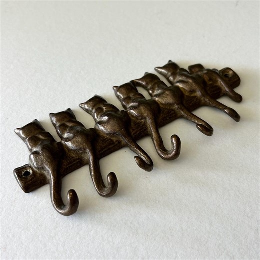 Adorable Brass 7 Cat Key Holder Hardware Included - Etsy