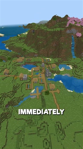THIS MINECRAFT BEDROCK SEED HAS A WOODLAND MANSION AND A VILLAGE AT SPAWN!