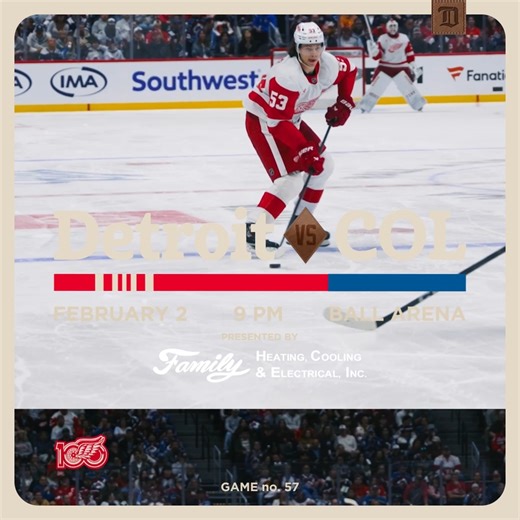 Game Day in Colorado. #LGRW 🏒 9:00 P.M. 📺 FanDuel Sports Network Detroit 📻 97.1 The Ticket | Detroit Red Wings