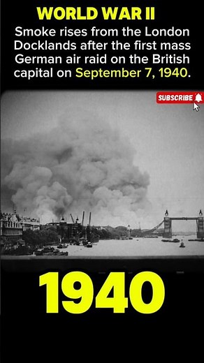 London Burns: First Massive Nazi Air Raid | Sept 7, 1940 #London #Blitz #WW2 #shorts