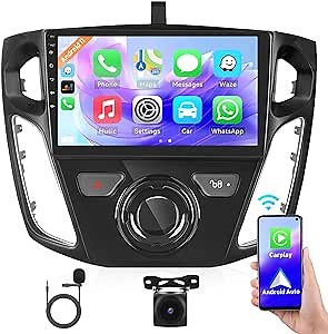 Android 11 Car Stereo with Wireless Apple Carplay Android Auto 9 Inch Touch Screen Car Radio with Bluetooth HiFi FM GPS Navigation Head Unit with Backup Camera (Without Knob)