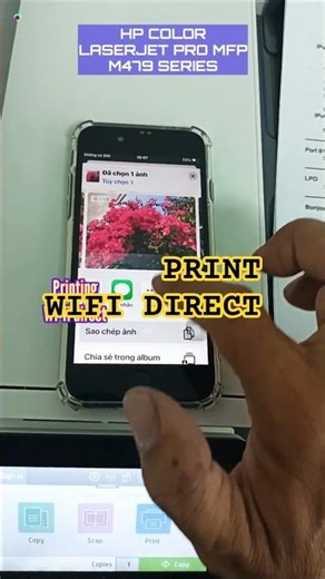 Print via wifi direct - HP M479 series #shorts printer