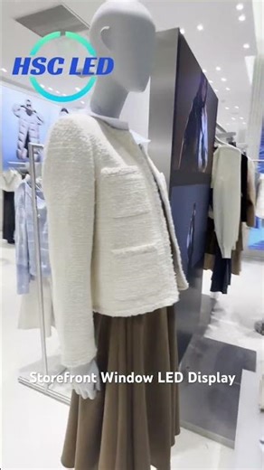 Storefront Window LED Display #hscled #hscleddisplay #leddisplayfactory #ledscreenfactory #ledwall