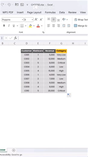 Excel CHOOSE Function Explained in 60 Seconds - Stop Nesting IFs! #ExcelTips #ExcelFormula