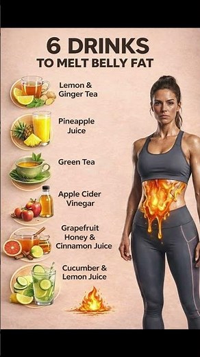 6 Drinks to Melt Belly Fat Fast 🔥 | Natural Fat Burner Secrets!