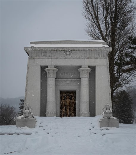 A Salmon Photos | @allegheny.cemetery is such a interesting place to explore. Here is the The Winter Mausoleum in Pittsburgh’s Allegheny Cemetery is a... | Instagram