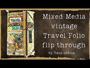Tim Holtz Travel Folio travel journal flip through