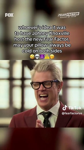 😈⚠️😂 they say laughter is the best medicine, and Johnny Knoxville was prescribed the highest dosage of maniacal laughs 🤣 watch more of the Jackass legend's best moments as Fear Factor: House of Fear host on the #FearFactor YT channel! 🤩🤭👀