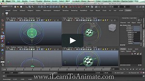 Bouncing Ball Animation Tutorial with Maya 1/8 - Basic Maya and Rig usage