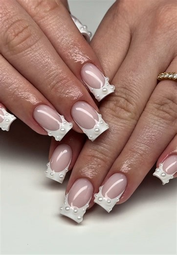 Elegant Wedding Nails for Mia's Special Day