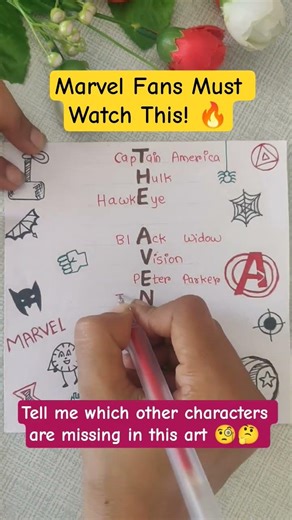 The Avengers | Marvel | Turning Avengers Names into Art 🦸‍♂️🎨 #Shorts #avengers #marvel